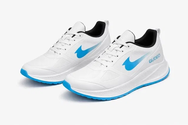 Sports Shoes for Men ,White & Blue (10)