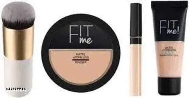 Pack of 4 Fit Me Foundation, Blush Brush, Concealer & Fit Me Compact Combo