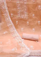 Organza Unstitched Dress Material for Women 