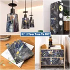 Decor Wallpaper for Home/Kitchen Black Marble Printed 45x200cm