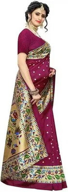 SVB प्रिंटेड साड़ी फॉर वीमेन 