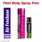 Nexa Rose Air Freshener (250 ml) with MYCODE Crazy Girl Body Spray (75 ml) (Set of 2)