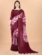 Chinon Solid Saree for Women 