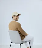 Cotton Blend Colorblocked Sweatshirt for Men, Brown 