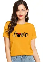 Half Sleeves Printed T-shirt for Women & Girls 