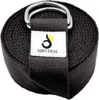 AJRO DEAL Yoga Strap Stretching Belt with D-Ring Buckle for Stretching, Yoga & Exercise Polyester, Cotton Yoga Strap 