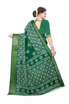 शारदा क्रिएशन लिनन ऐथनिक मोटिफ प्रिंटेड साड़ी 