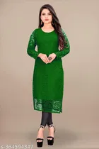 Net Kurti for Women,  Green  