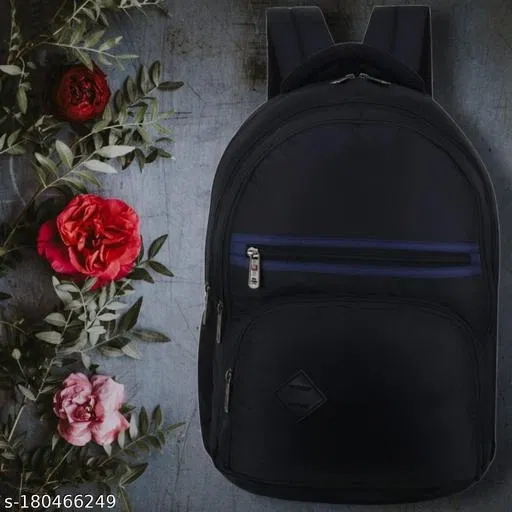 Nylon Backpack for Men & Women, Black