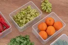 Rudra Plastic Fridge Container 2000 ml - Transperant [Food Grade Plastic]
