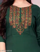 Embroidered Rayon Kurti for Women 