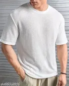Cotton Blend T-shirt for Men, White 