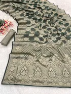 Organza Zari Woven Saree for Women 