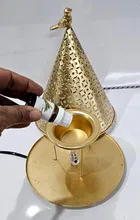 Metal Decorative Electric Moroccan-Style Oil Burner with Oil 