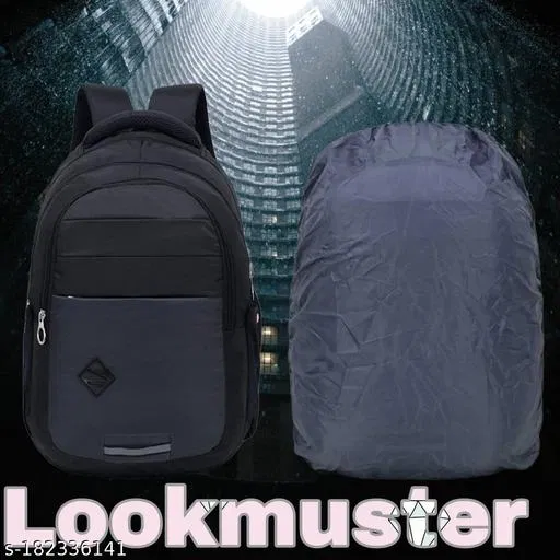 Polyester Backpack for Men & Women, Black