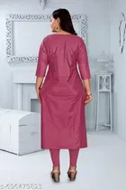 Solid Chanderi Cotton Kurti for Women 