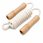 Wooden Handle Adjustable Cotton Skipping Rope