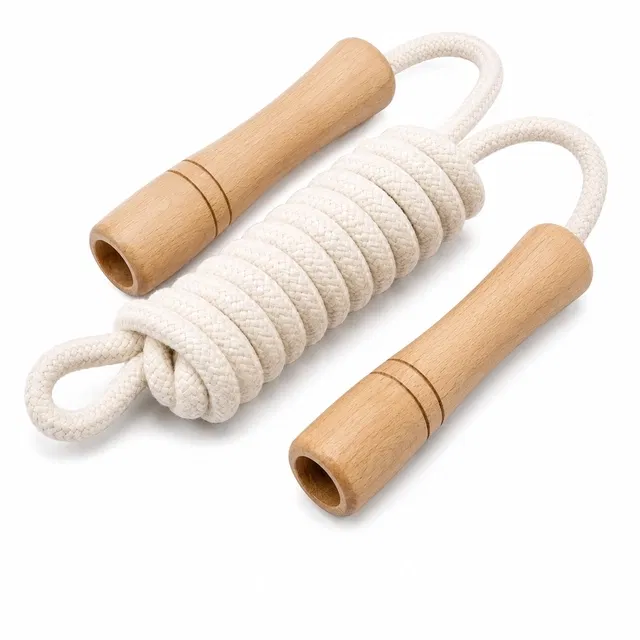 Wooden Handle Adjustable Cotton Rope (Pack Of 1)
