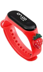 Silicone Strap Digital Watch for Kids (Red)