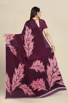 SVB जॉर्जेट साड़ी विद ब्लाउज फॉर विमेंस 