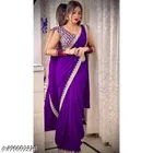 Georgette Embellished Saree For Women, Blue