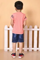 Cotton Blend Printed Clothing Set for Boys 