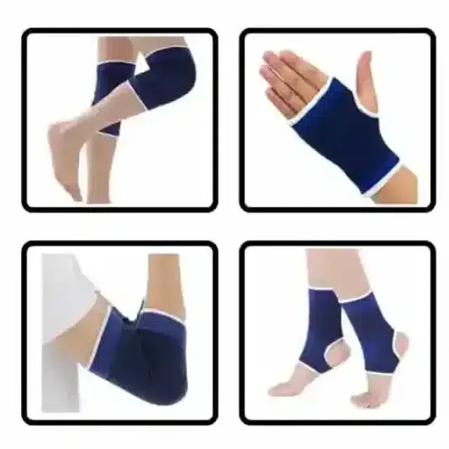 के कुडोस कॉम्बो ऑफ़ पाम ग्लव्स + नी सपोर्ट + एल्बो सपोर्ट + Ankle सपोर्ट