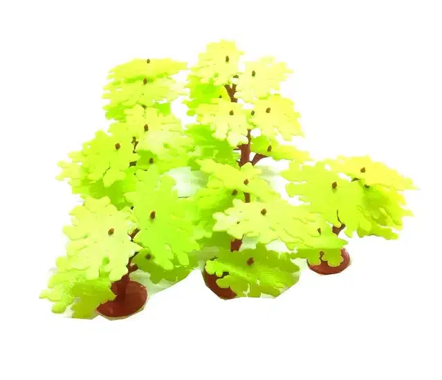 Artificial Mini Trees for School Project (Green, Pack of 10)