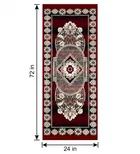 Alaqsa Abstract Bed runner 24x72inch Red Pack of 1
