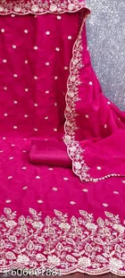 Rajputi Embroidered Vichitra Silk Unstitched Dress Material 