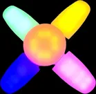 Multicolor Fan Shape Led Bulb, Rgb Light 25 W