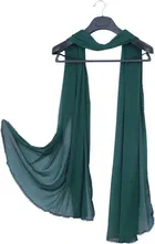 Chiffon Solid Dupatta for Women (Teal)