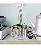 LEROYAL 6Pcs Stainless Steel Tea Cup 