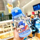 Cartoon Theme Sipper Water Bottle for Kids (Multicolor, 600 ml)