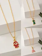 Gold Plated Chain & Pendant for Women & Girls 