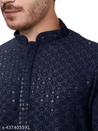 Chikankari Mandarin Neck Kurta for Men 
