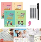 Sank Magic 4 Pcs Practice  Books with Pen, Grip & 10 Refills (Set of 1)