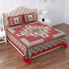 Cotton Queen Bedsheet with 2 Pillow Cover 