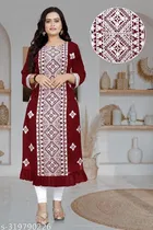 Georgette Embroidered Kurti for Women 