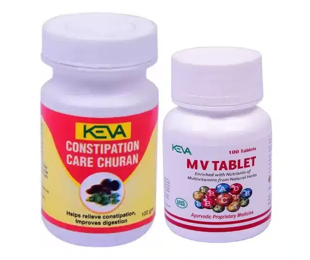 Keva Constipation Care Churan (100 g) with Multivitamin Tablets (White, Set of 2)