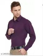 Cotton Blend Solid Full Sleeves Shirt for Men 