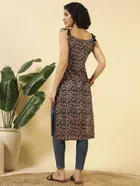 Tie Up Poly Crepe Kurti for Women 