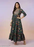 Viscose Rayon Kurti for Women, Green 