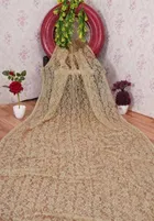 Net Solid Saree for Women 