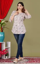 Cottonthree Quarter Sleeves Top for Women 