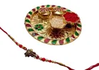 Combo of Rakhi with 4.5 inch Plate 