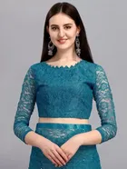 Net Solid Saree for Women 