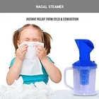 All-In-One Steam Inhaler | 3-in-1 Vaporizer/Steamer | Cough and Cold Relief | Steam Nose Inhaler | Facial Vaporizer -Blue 