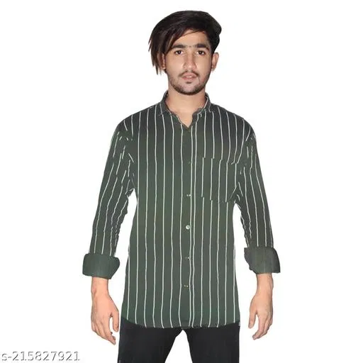 Cotton Blend Checked Shirt for Men, D-Green (XXL) Pack of 1