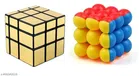 Plastic Rubik Cube (Multicolor, Pack of 2)